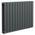 Hannover Horizontal Anthracite Double Panel Radiator Left Hand Side View