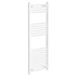 Malmo White Round Bar Heated Towel Rail Left Hand Side View