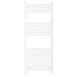 Malmo White Round Bar Electric Heated Towel Rail Front View