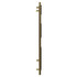Malmo Brushed Brass Round Bar Heated Towel Rail Side on View