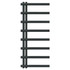 Madrid Anthracite Round Bar Heated Towel Rail Front View