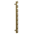 Madrid Brushed Brass Round Bar Heated Towel Rail Side on View