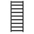 Monaco Matt Black Curved Electric Heated Ladder Rail Front View
