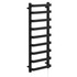 Monaco Matt Black Curved Electric Heated Ladder Rail Left Hand Side View