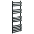 Vienna Anthracite Curved Heated Towel Rail Left Hand Side View