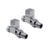 Kartell Cube Chrome Straight Radiator Valves - CUBE-STR Front View