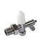 Kartell Galaxy 10mm Angled Radiator Valve with Lockshield and Handle - LSWHGA10 Front View
