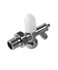Kartell Galaxy 15mm Angled Radiator Valve with Lockshield and Handle - LSWHGA15 Front View