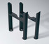 Kartell Laser Klassic Anthracite Floor Mounted Radiator Feet for 3 Column Radiators - AT3F-N Front View