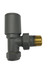 Kartell Modern Anthracite Straight Radiator Valves - ANTH-STR Front View