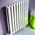 Kartell Aspen Stainless Steel Horizontal Double Panel Radiator Front View