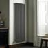 Kartell Aspen Anthracite Vertical Double Panel Radiator Front View