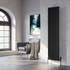 Kartell Toronto Black Vertical Single Panel Radiator Front View