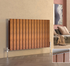Kartell Victoria Copper Horizontal Single Panel Radiator Front View