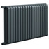 Eindhoven Horizontal Anthracite Double Panel Radiator Left Hand Side View