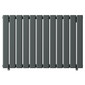 Hannover Horizontal Anthracite Single Panel Radiator Front View