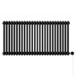 Copenhagen Horizontal Matt Black Digital Thermostatic Electric Triple Column Radiator Front View