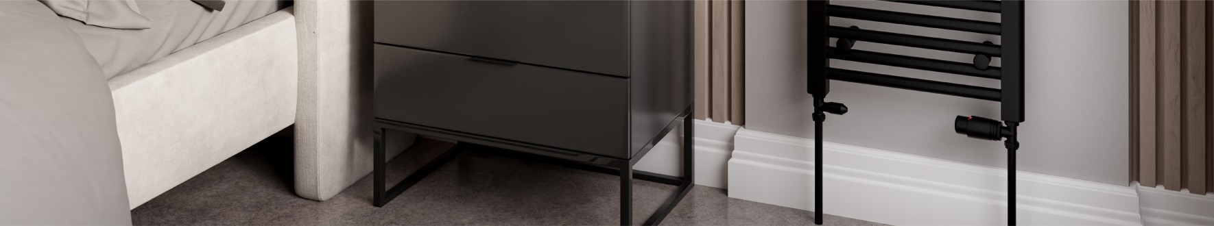 Straight Thermostatic Radiator Valves at Top Radiators