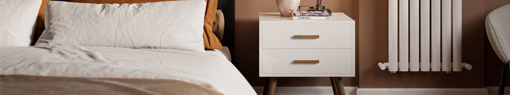 White Accessories at Top Radiators