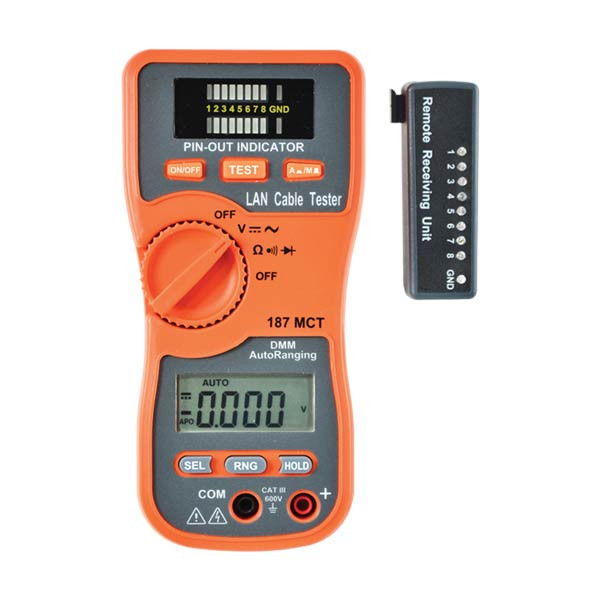 187 MCT LAN Cable Tester & Digital Multimeter | Hoyt Meter