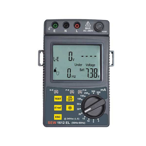 1612 EL Digital RCD / GFCI / ELCB Tester