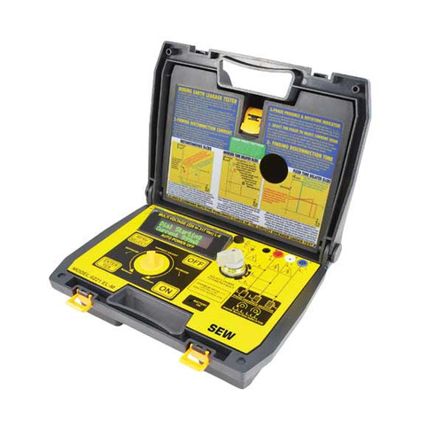 6221 EL-M Digital 3 Phase Industrial Earth Leakage Tester and Presence & Rotation Indicator (OLED)