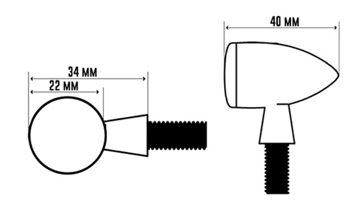 Achterlicht universeel kabel 81 x 81 x 24 opbouw remlicht knipperlicht