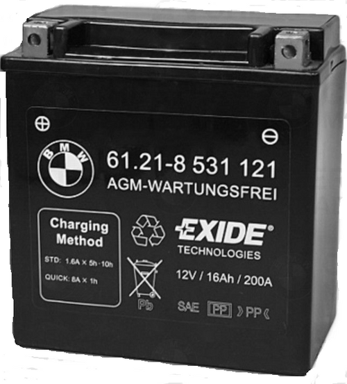 BMW Batterie AGM - R1200RT- R1250RT - K1600Bagger - K1600GTL - K1600GT