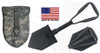 Surplus US Military Folding Shovel & ACU Pouch, Made By AMES USA