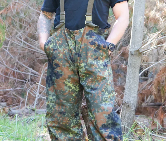 German Flecktarn Sympatex Pant/Bib - Used - Med, Large, XLarge