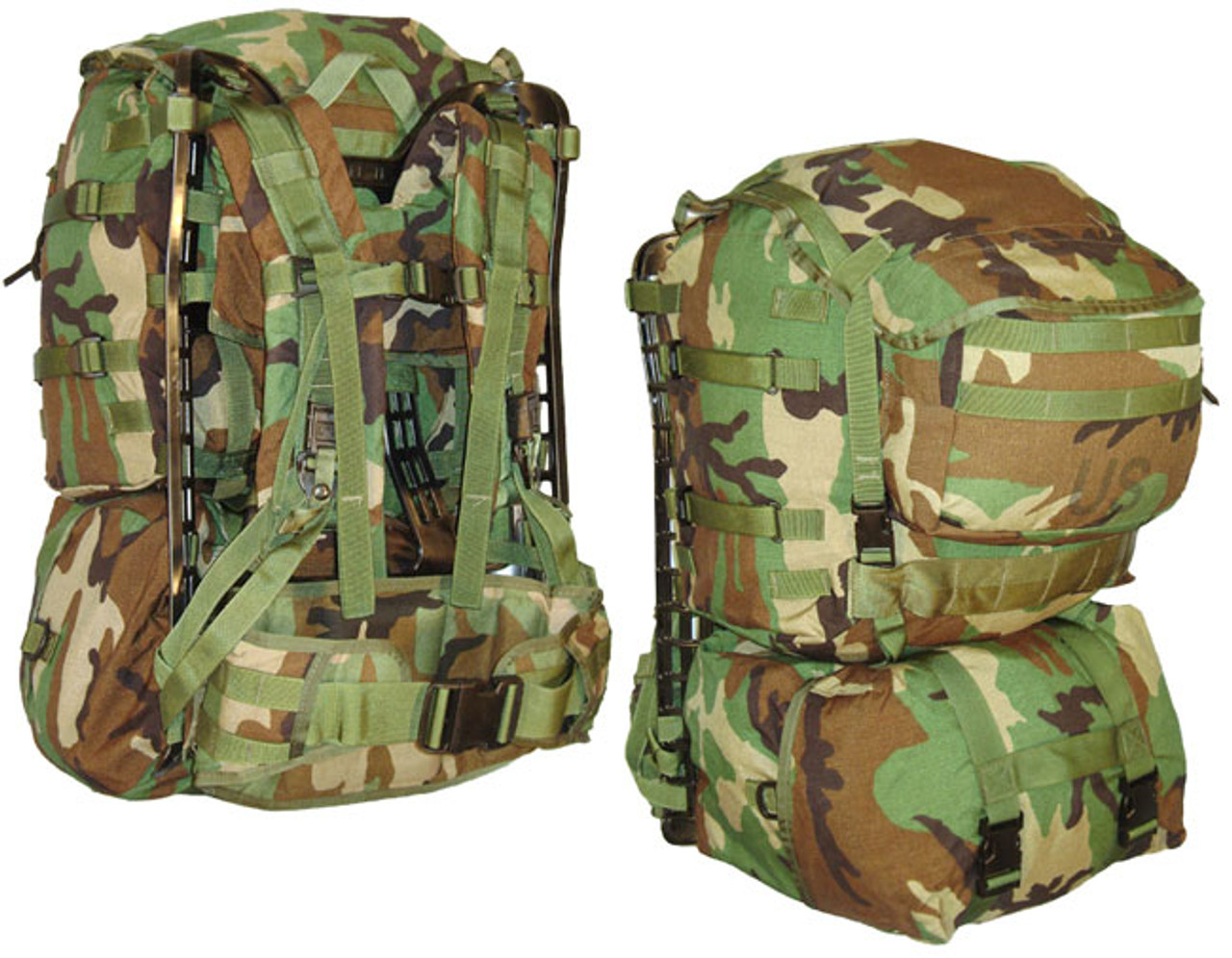 US Surplus Woodland Camo molle Pack Frontier Outfitters