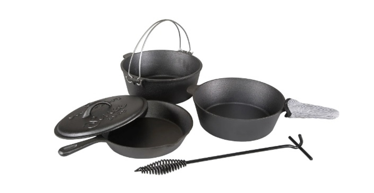 PRE-SEASONED CAST IRON COOK SET 6 PIECE SET