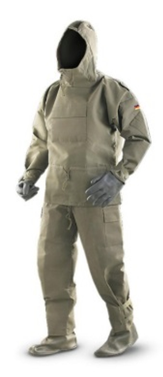 Czech Military Gas Mask / German Chemical Suit Combo