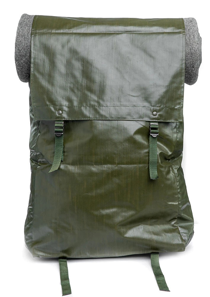 Authentic Czech Army M85 Backpack, Rubberized Vinyl With Shoulder