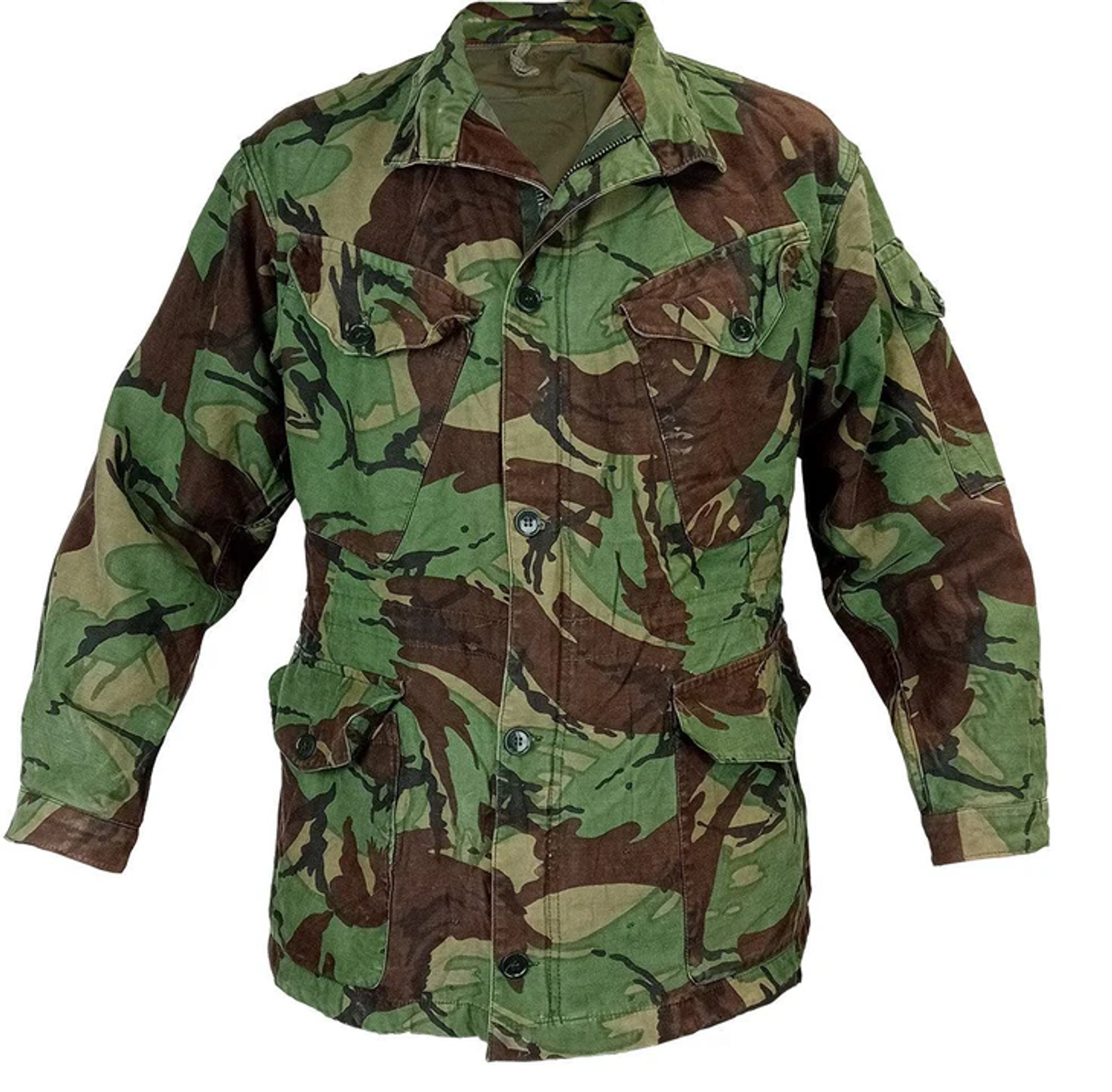 1968 Pattern  British DPM Camo Combat Jacket Size 1 Med Very Good Condition 