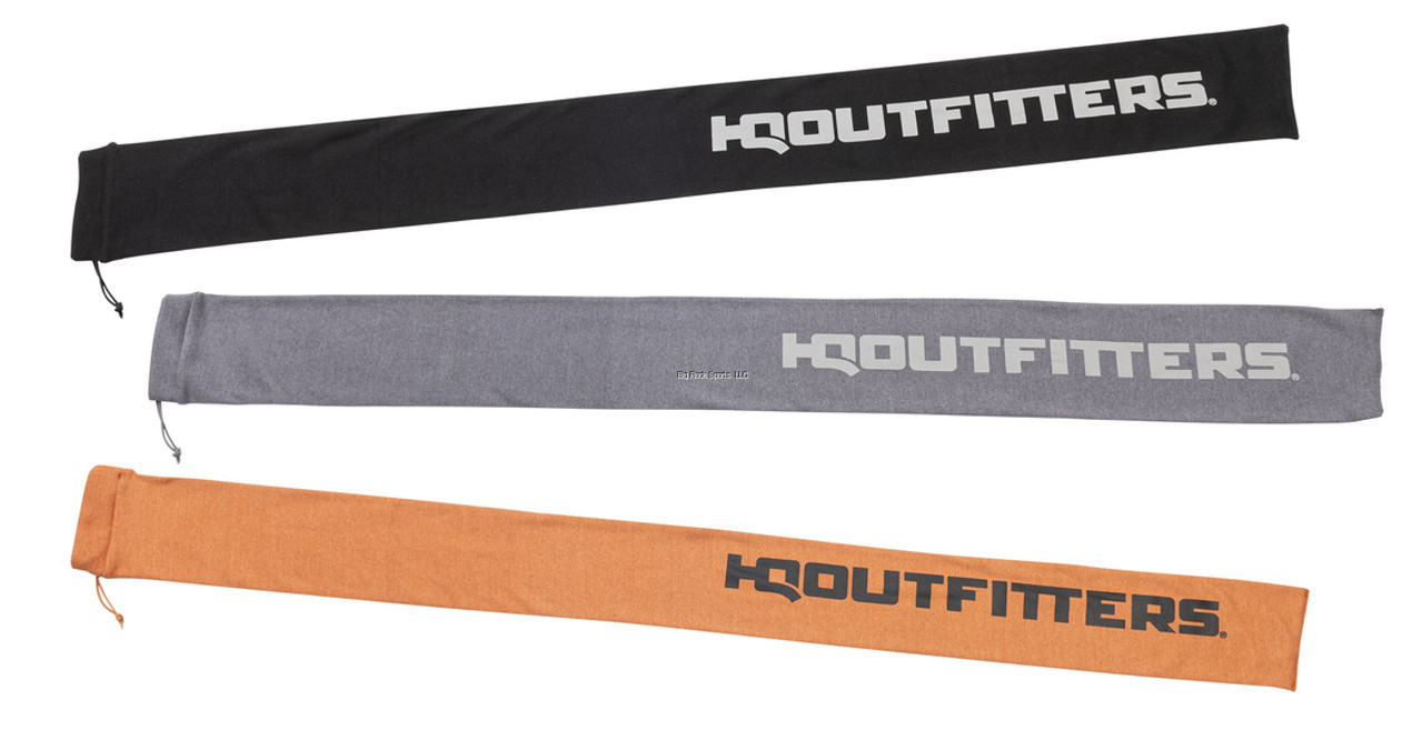 Pack Of 3 HQ Outfitters Gun Sock w/ Silicon & Moisture Wicking treatment, 5" wide 52" long, 3 PK Orange, Gray, Dark