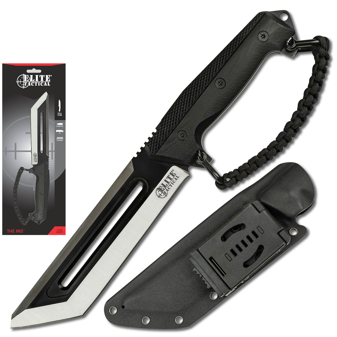 Elite Tactical - THE RIG - Fixed Blade Knife - ET-FIX004BK
