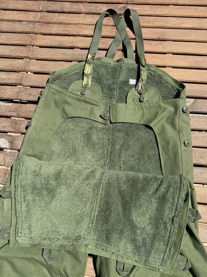 Unissued - SwSwedish Military Heavy Duty Canvas  Motorcycle Heavy Coveralls -  Size Large 