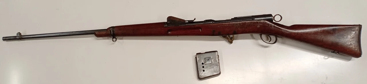 Swiss Schmidt-Rubin 1889  7.5x54.5mm #01, Sportized  Dated 1896