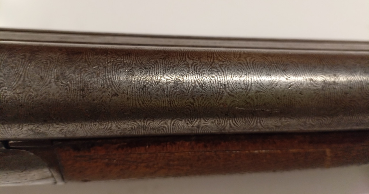 Damascus Twist Side By Side 12G Shotgun (Wall Hanger)