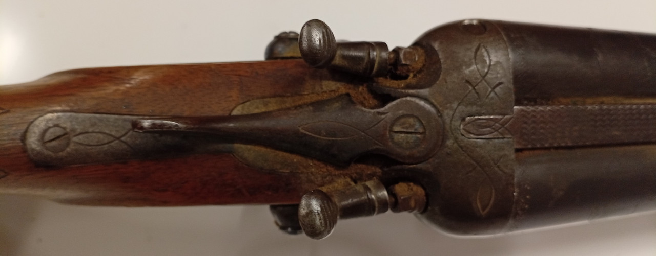 12G Coach Gun  SxS  19"  Barrels External Hammers 
