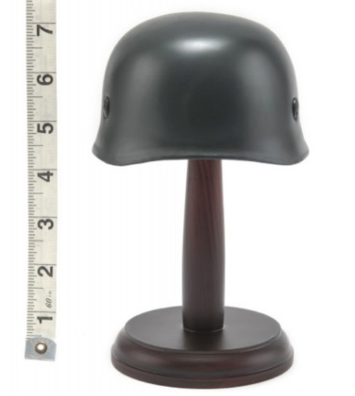 Desktop German WW2 M38 Fallschirmjäger Paratrooper Helmet with wood stand