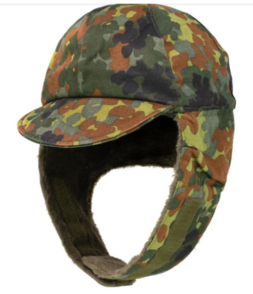 Surplus German Flecktarn Winter Cap  Used 