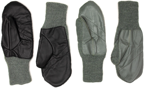 Surplus Swiss Wool Mitten W/ Leather Palm