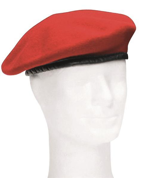 GERMAN GENUINE BUNDESWEHR MILITARY ISSUE WOOL BERET - NEW SURPLUS RED OR GREEN