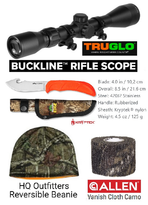 Truglo 4x32mm Buckline Rifle Scope Hunting Combo