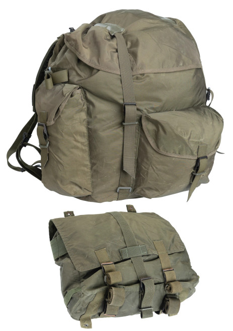 Austrian "ALICE"-Style Rucksack with Carrying Yoke and Daypack (New Condition )