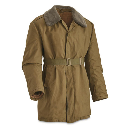 MILITARY SURPLUS ROMANIAN ARMY PARKA WITH REMOVABLE FUR COLLAR AND