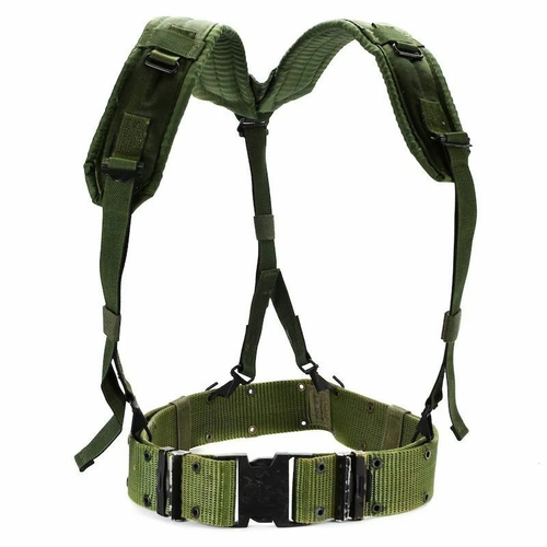NEW Unissued US Military Individual Equip Belt & Suspenders ALICE LC2 - OD NEW Unissued US Military Individual Equip Belt & Suspenders ALICE LC2 - OD