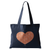 Abortion Heart  - Peach/Papaya (Navy Canvas Tote) Abortion Heart  - Peach/Papaya (Navy Canvas Tote)